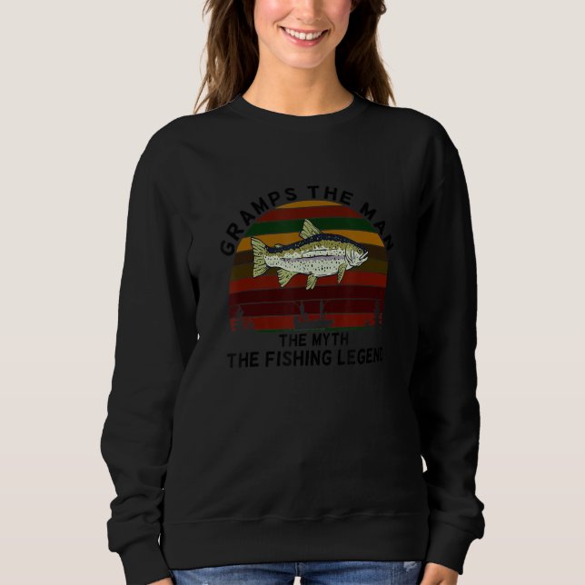 Meaningful GRAMPS Man Myth Legend Salmon Fishing T Shirt (Framsida)