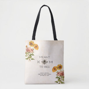 Meant to Bee Bride Tote Bag Tygkasse
