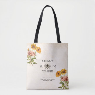 Meant to Bee Bride Tote Bag Tygkasse