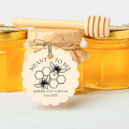 Meant to Bee Bröllop Tack Gåvor Etiketter