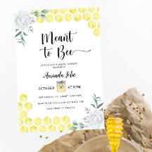 Meant to Bee Inbjudningskort för möhippan