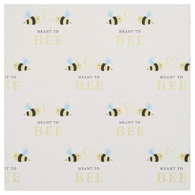 Meant To Bee Quote Funny Two Bees In Love Design Tyg (Provkarta)