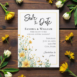 Meant to Bee Rustic Save the Date Inbjudningar