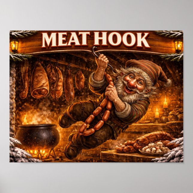 Meat Hook Icelandic Yule Lad Poster (Framsidan)