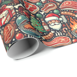 Meat Lovers' Christmas Wrapping Paper Presentpapper