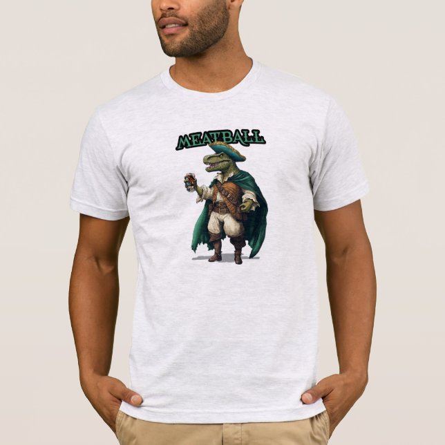 Meatball Dinosaur Pirat Shirt T (Framsida)
