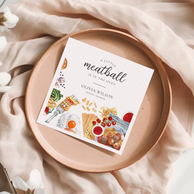 Meatball Italy Baby Shower Pappersservett (Skapare uppladdad)