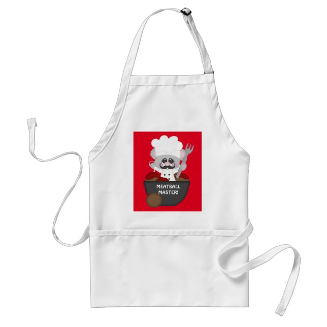 Meatball Master Italiano Chef Mouse apron Förkläde (Framsidan)