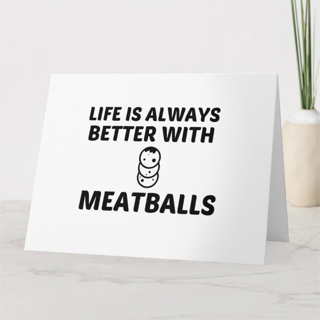 MEATBALLLIVET ÄR BÄTTRE KORT (Framsida)