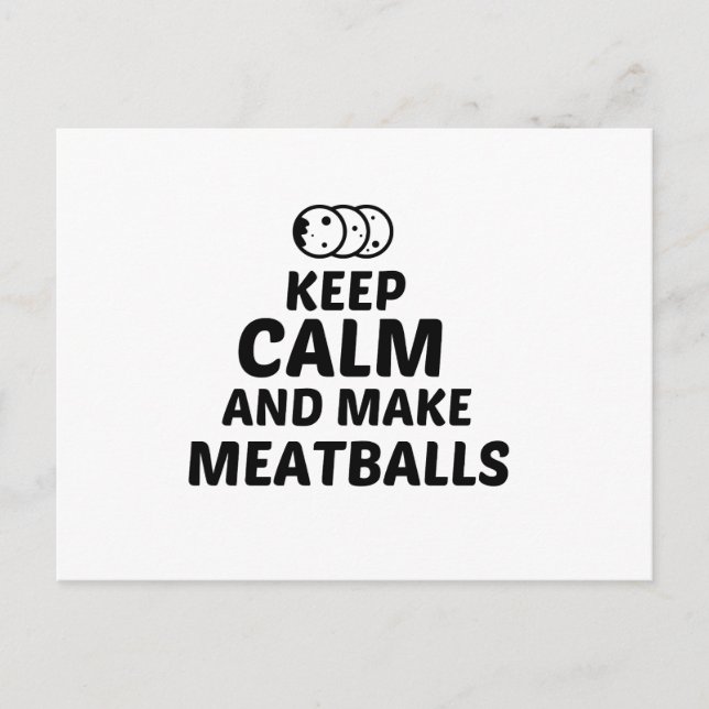 MEATBALLS LUGN OCH  AV BEHÅLLA VYKORT (Framsida)