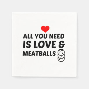 MEATBALLS OCH KÄRLEK PAPPERSSERVETT