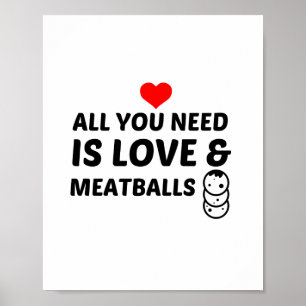 MEATBALLS OCH KÄRLEK POSTER