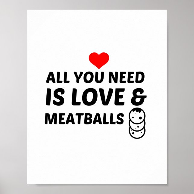 MEATBALLS OCH KÄRLEK POSTER (Framsidan)