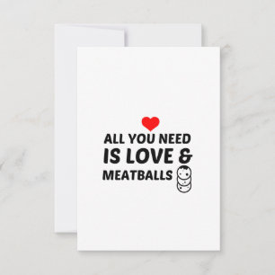 MEATBALLS OCH KÄRLEK TACK KORT