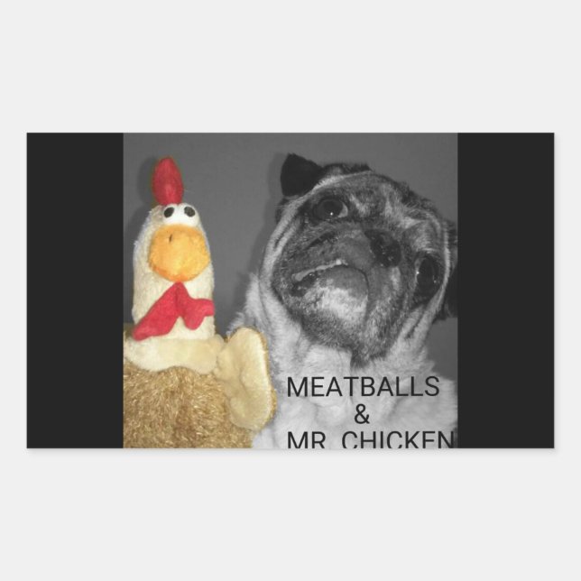 MEATBALLS REKTANGULÄRT KLISTERMÄRKE (Framsida)