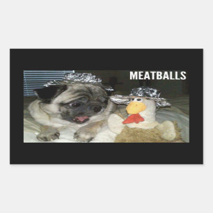 MEATBALLS REKTANGULÄRT KLISTERMÄRKE