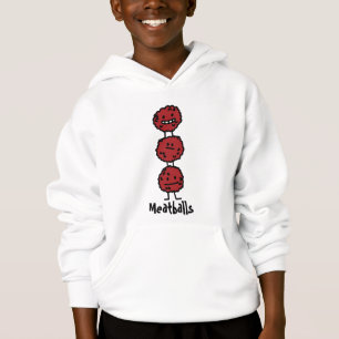 Meatballs som lyckligt överst staplas av varje t shirt