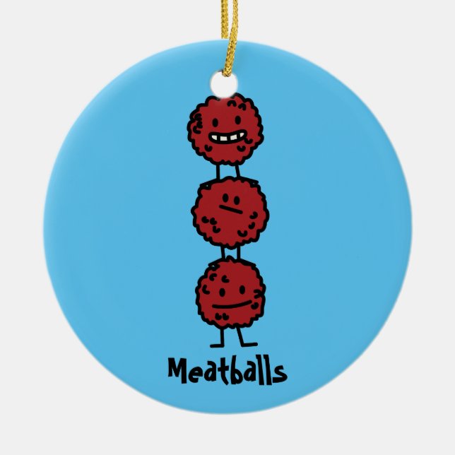 MeatballsMeatball som överst staplas av varje Julgransprydnad Keramik (Framsidan)