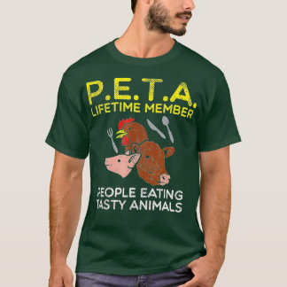 Meateater Barbeque Personer som äter tuggben Peta T Shirt