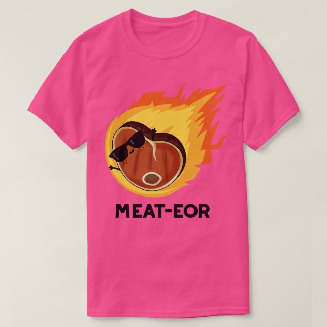 Meateor Funny Kött Steak Pun T Shirt (Design framsida)