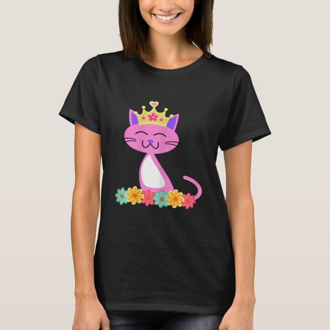 Meautastic Princess Cat Princess med T Shirt (Framsida)