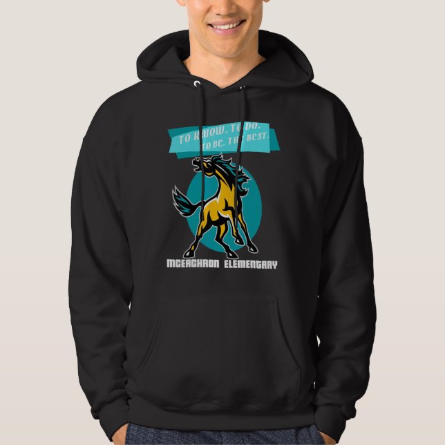 Mecachron Elementary Mustanges att veta att göra f Hoodie (Framsida)