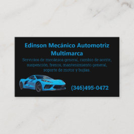 Mecánico Automotriz Tarjetas de Negocios Visitkort
