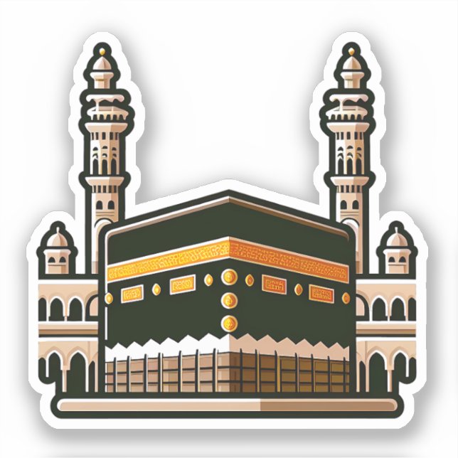 Mecca Kaaba Muslim Art Klistermärken (Framsida)