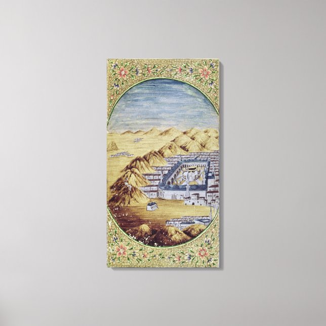Mecca omgiven av Arafa-bergen Canvastryck (Framsida)