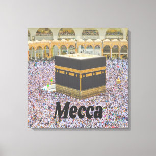Mecca Saudiarabien Islams semesterstad, Kaaba Canvastryck