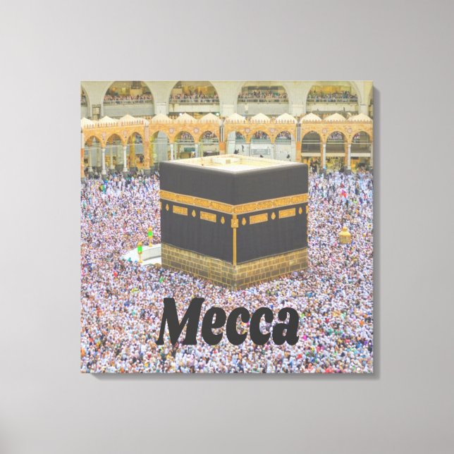 Mecca Saudiarabien Islams semesterstad, Kaaba Canvastryck (Framsida)