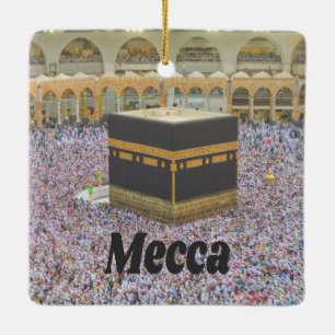 Mecca Saudiarabien Islams semesterstad, Kaaba Julgransprydnad Keramik