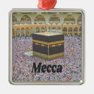 Mecca Saudiarabien Islams semesterstad, Kaaba Julgransprydnad Metall