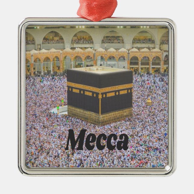 Mecca Saudiarabien Islams semesterstad, Kaaba Julgransprydnad Metall (Framsidan)