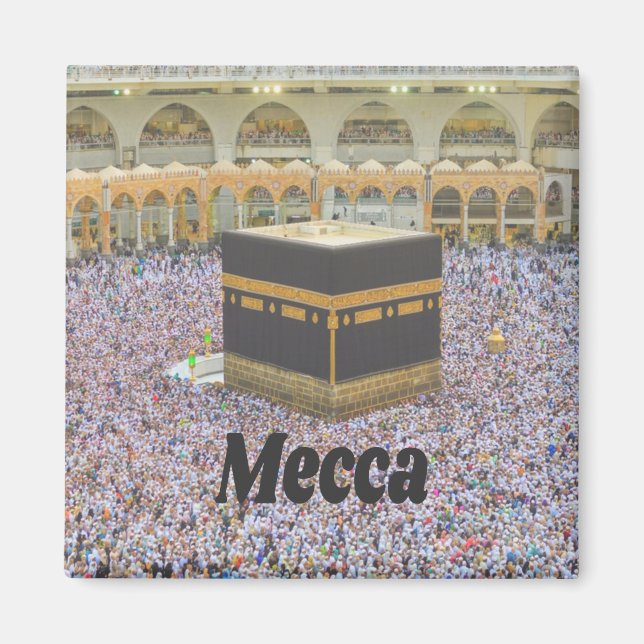 Mecca Saudiarabien Islams semesterstad, Kaaba Magnet (Framsidan)