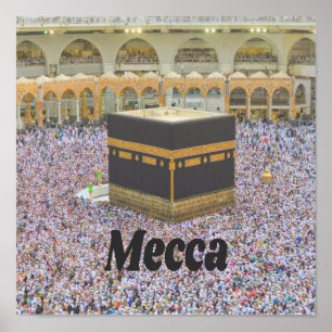 Mecca Saudiarabien Islams semesterstad, Kaaba Poster