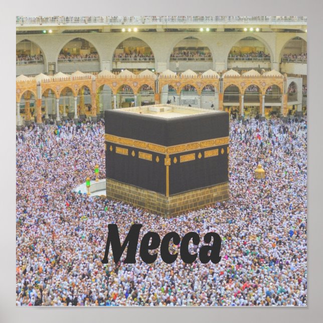Mecca Saudiarabien Islams semesterstad, Kaaba Poster (Framsidan)