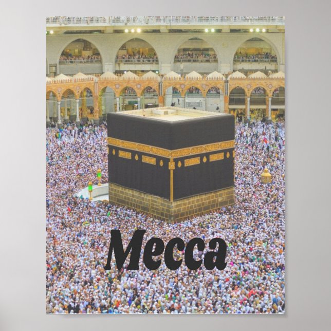 Mecca Saudiarabien Islams semesterstad, Kaaba Poster (Framsidan)