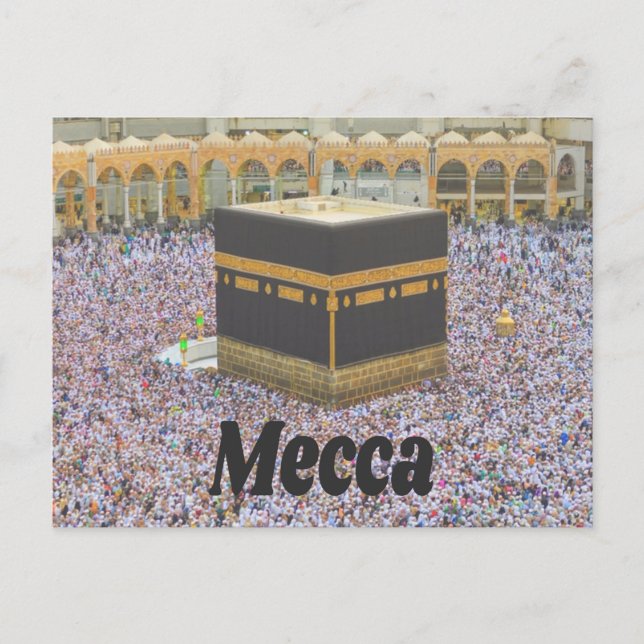 Mecca Saudiarabien Islams semesterstad, Kaaba Vykort (Framsida)