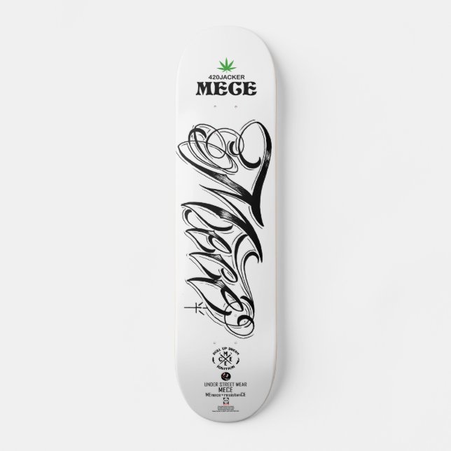 mece deck skateboard bräda 20 cm (Framsida)
