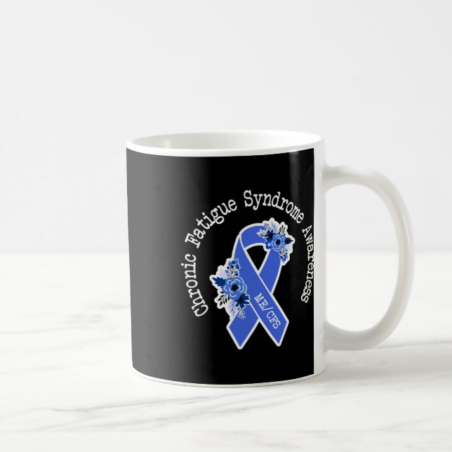Mecfs Blommigt för kronisk trötthetssyndrom Bl Kaffemugg (Höger)