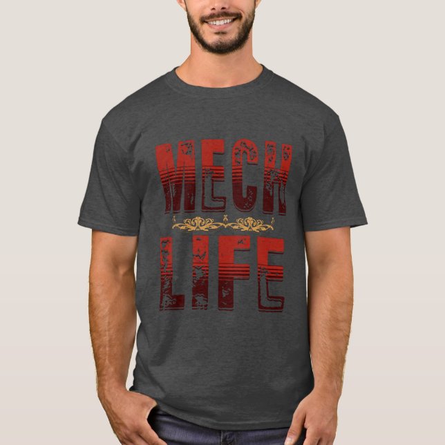Mech Life, stridsteknikskjorta T Shirt (Framsida)