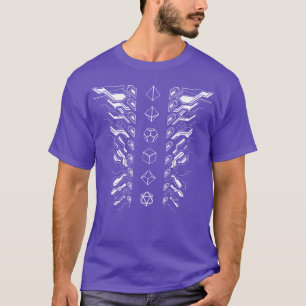 Mech Polyhedral D20 Dice-flik med minimalistisk Fu T Shirt