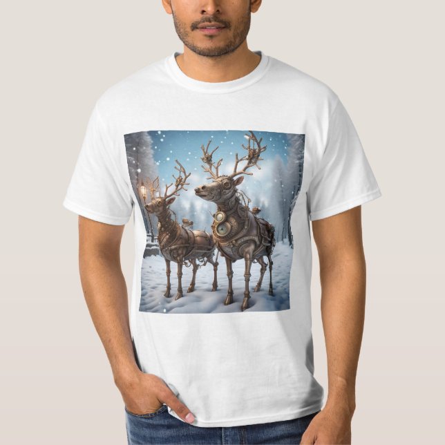 Mech Reindeer T Shirt (Framsida)
