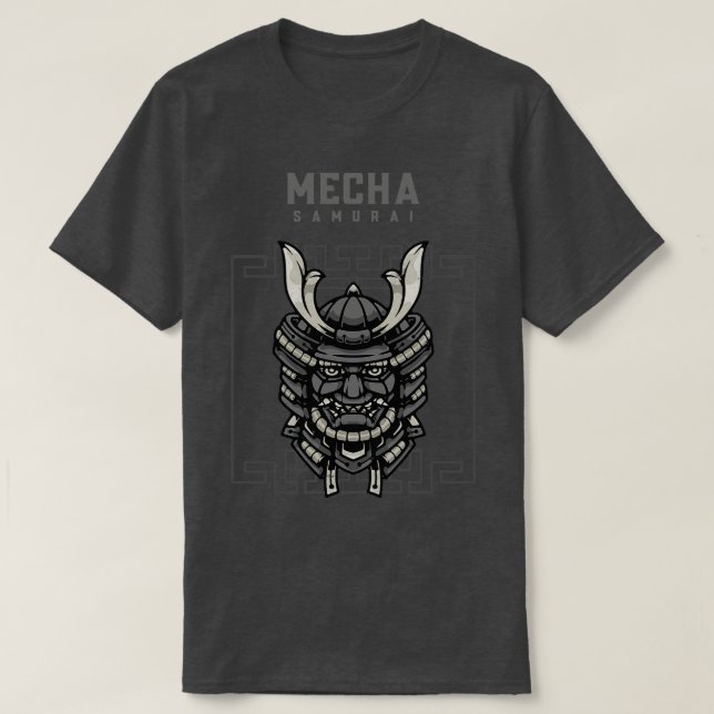 Mecha Samurai Mask T Shirt (Design framsida)