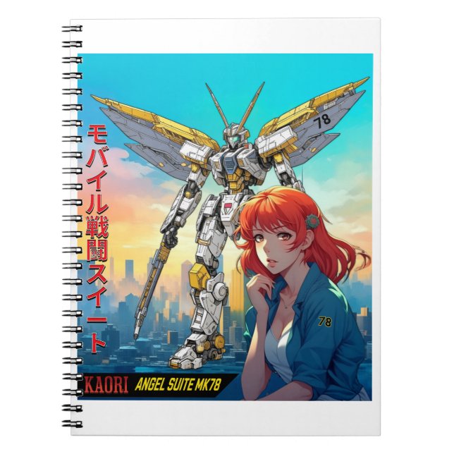 MECHA WARRIOR - KAORI'S ANGEL SUITE MK78 ANTECKNINGSBOK (Framsidan)
