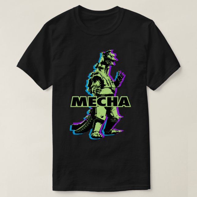 MECHAGODZILLA NEONS T SHIRT (Design framsida)
