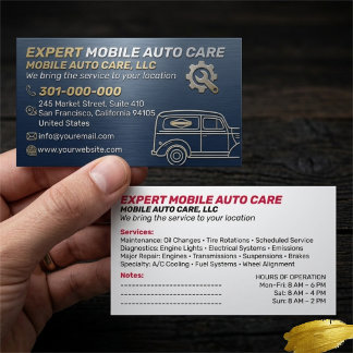 Mechani Service Auto Reparation & Bil AC Specialis Visitkort