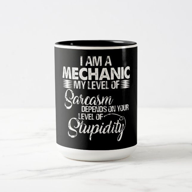 Mechanic Älskare | Jag är en mekanism Två-Tonad Mugg (Center)