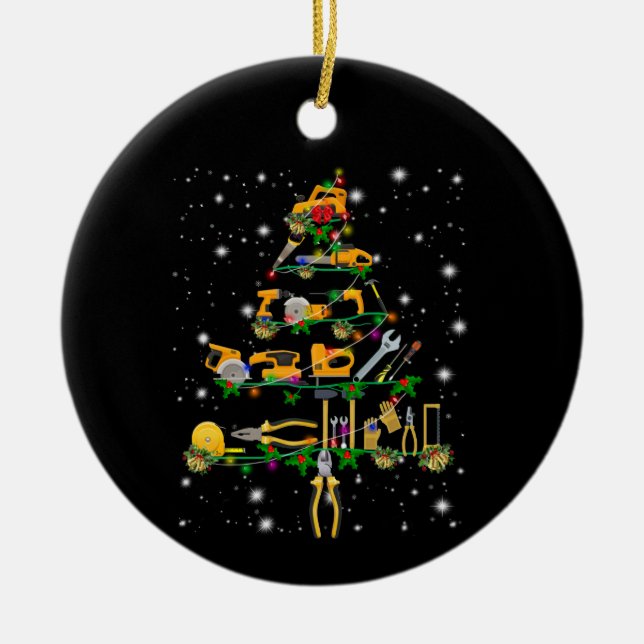 Mechanic Älskare | Mechanic Julgran Julgransprydnad Keramik (Framsidan)
